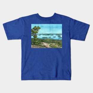 Cadilac Mountain View in Acadia National Park Kids T-Shirt